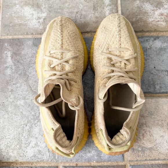 Adidas Yeezy Boost 350 V2 Flax Tan Sneakers Mens 9.5 main image 7